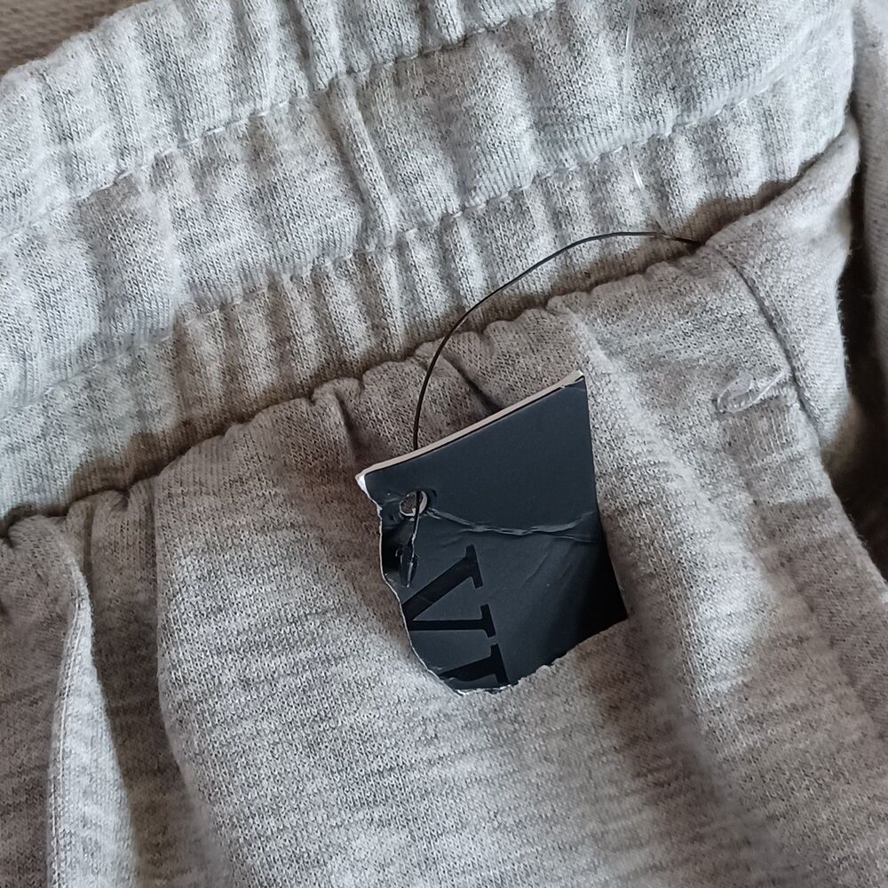 Velocity Terry Molly Women’s L Gray Pintuck Sweatpants Drawstring Pockets NWT - Picture 4 of 12